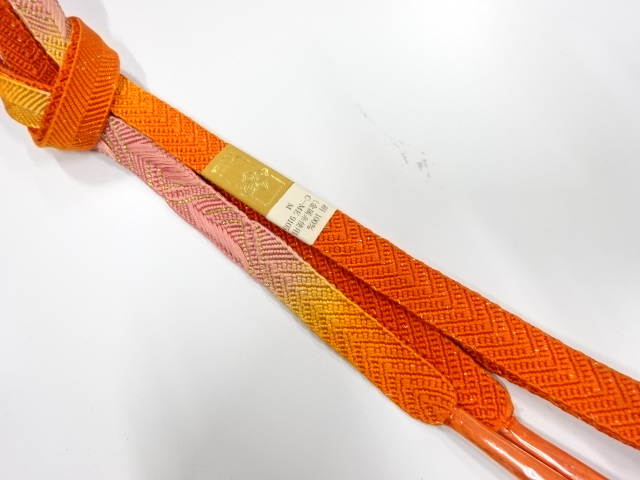 未使用品　正絹　手組帯締め